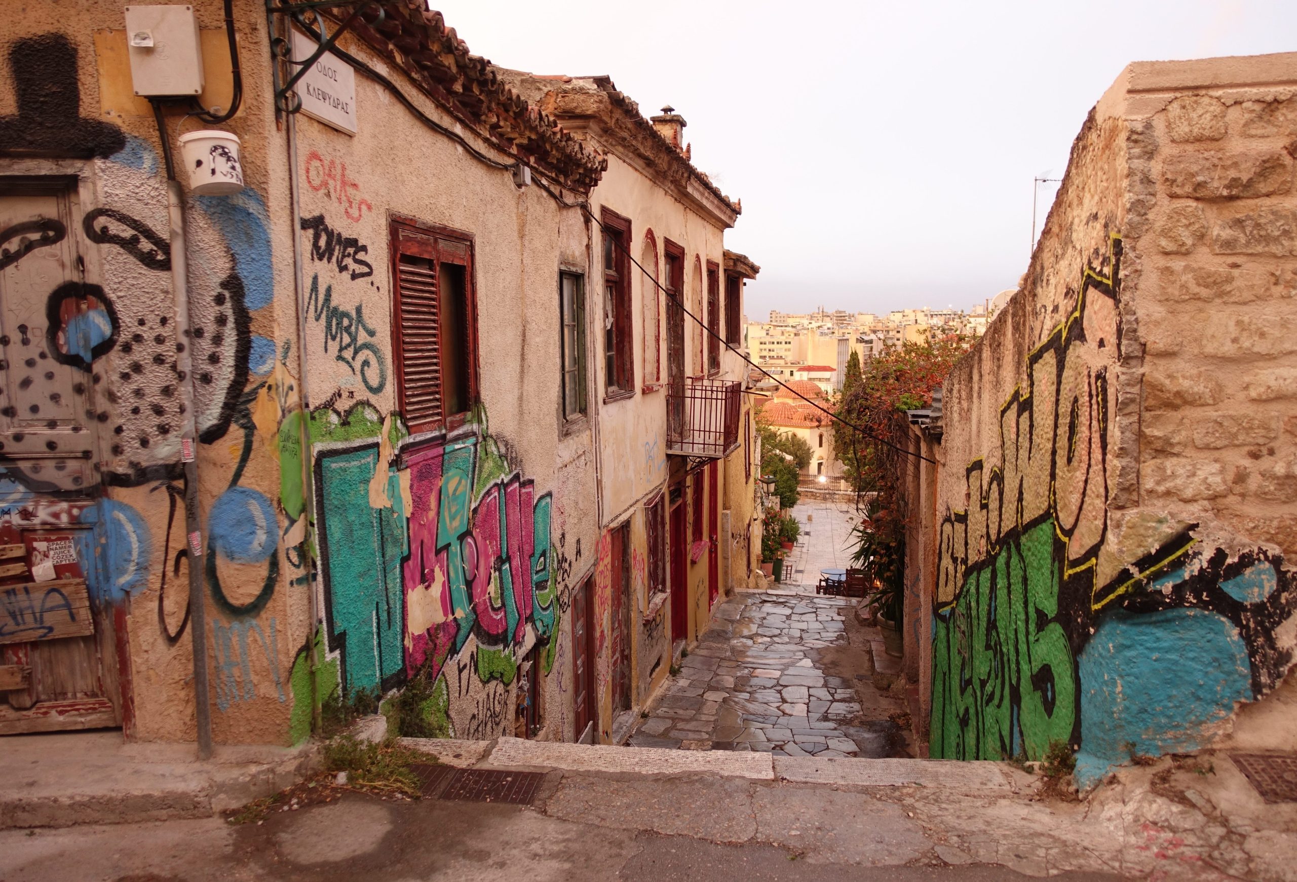 Katunäkymä Ateenasta