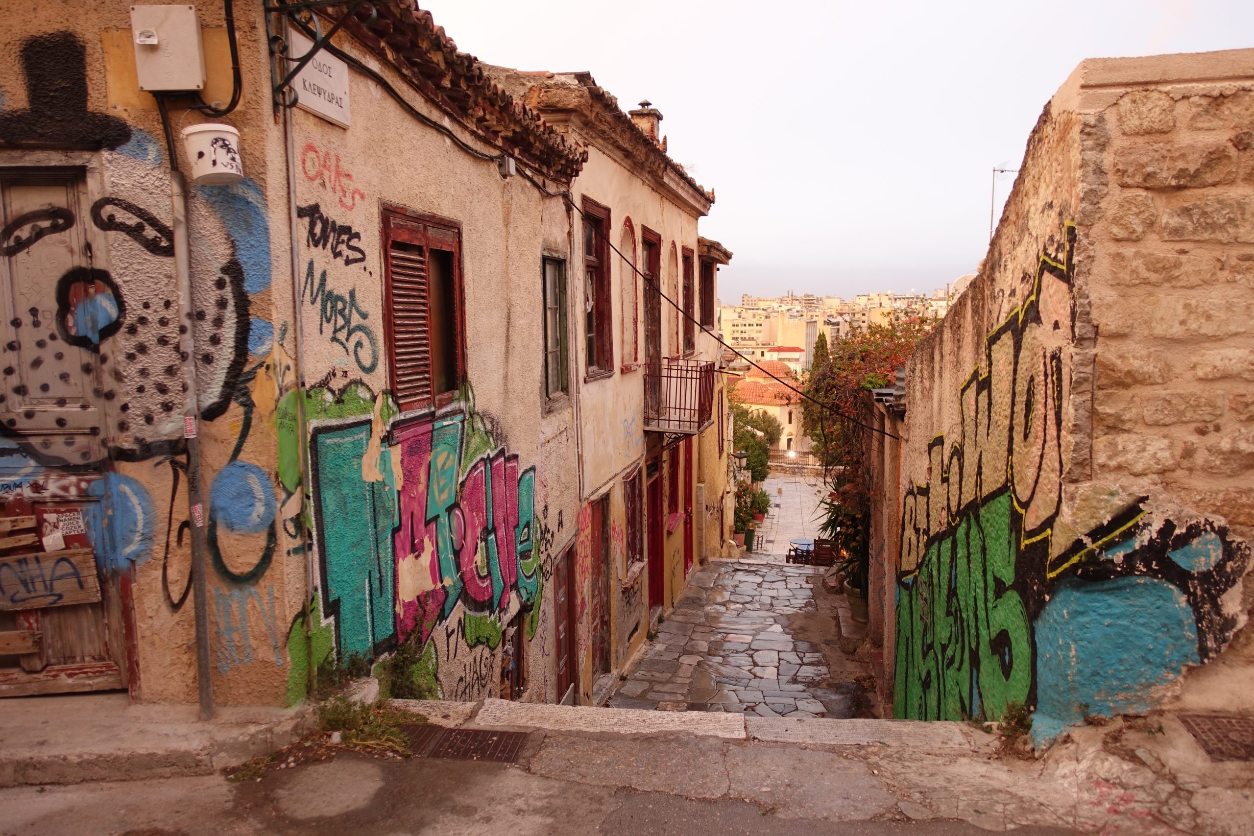 Katunäkymä Ateenasta